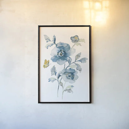 Blues of Summer II Gilded v2 by Danhui Nai. shown as a paper print in a black flame. Available as a archival giclee rolled canvas, fine art paper, or poster print. SKU 67383h.
