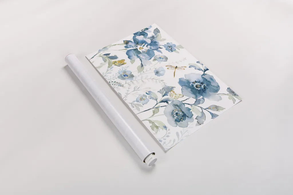 Blues of Summer V by Danhui Nai. shown as a rolled paper print. Available as archival giclee rolled canvas, fine art paper, or poster print. SKU 63928i.