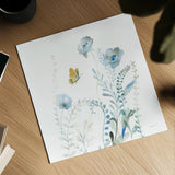 Blues of Summer VI by Danhui Nai. Shown as a detailed flat fine art print, highlighting archival giclee quality. Available as an archival giclee rolled canvas, fine art paper, or poster print. SKU 63929a.