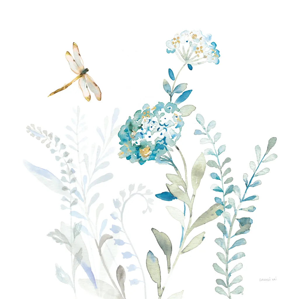 Blues of Summer VII by Danhui Nai. SKU 63930a. Archival Giclee Fine art print for wall decor.