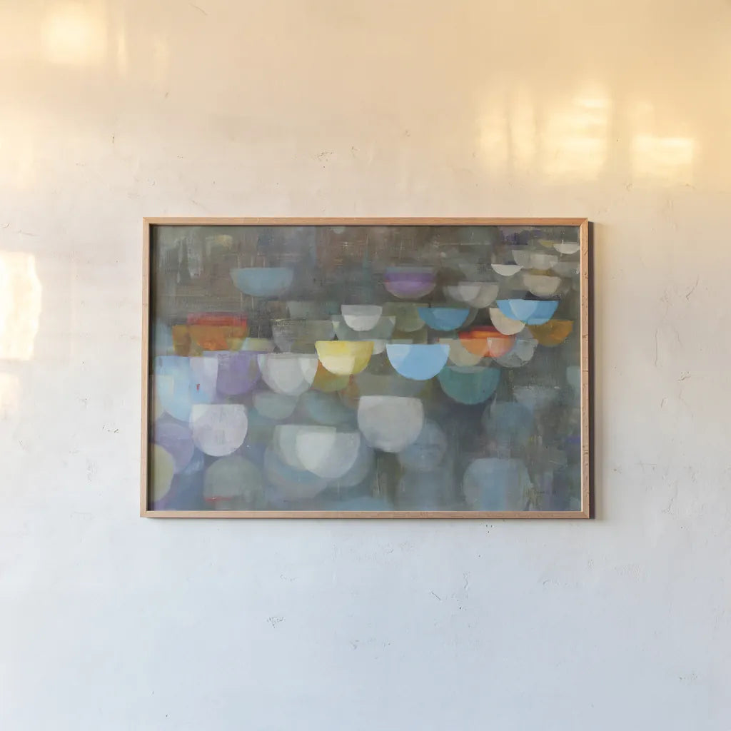 Blurry Lights Crop by Danhui Nai. shown as a paper print in a natural frame. Available as a archival giclee rolled canvas, fine art paper, or poster print. SKU 92720i.