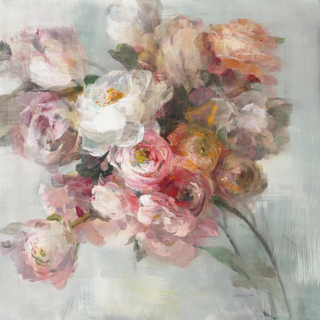Blush Bouquet by Danhui Nai. SKU 38231a. Archival Giclee Fine art print for wall decor.