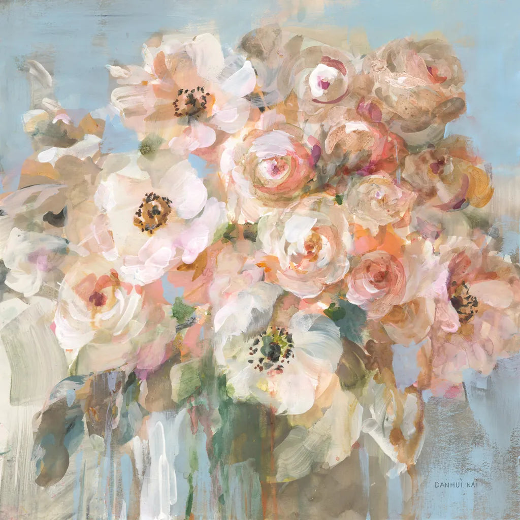 Blushing Bouquet by Danhui Nai. SKU 78543a. Archival Giclee Fine art print for wall decor.