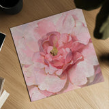 Blushing Metallic Peony by Danhui Nai. Shown as a detailed flat fine art print, highlighting archival giclee quality. Available as an archival giclee rolled canvas, fine art paper, or poster print. SKU 51674a.