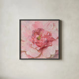 Blushing Metallic Peony by Danhui Nai. Shown in a sleek black glass frame for a contemporary gallery look. Available as an archival giclee rolled canvas, fine art paper, or poster print. SKU 51674a.