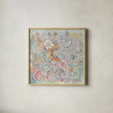 Boho Japonais by Danhui Nai. Shown in a natural wood glass frame for a timeless modern aesthetic. Available as an archival giclee rolled canvas, fine art paper, or poster print. SKU 30138a.