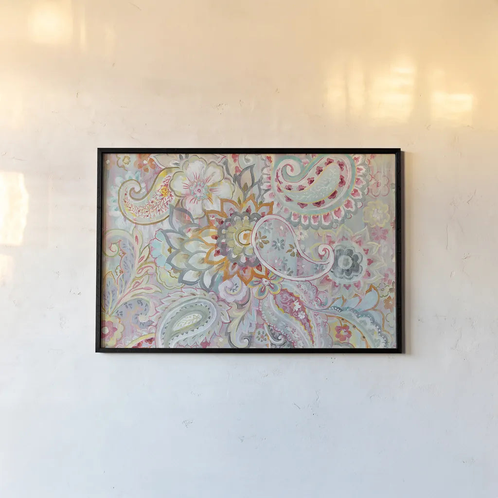 Boho Japonais Crop by Danhui Nai. shown as a paper print in a black flame. Available as a archival giclee rolled canvas, fine art paper, or poster print. SKU 30138i.