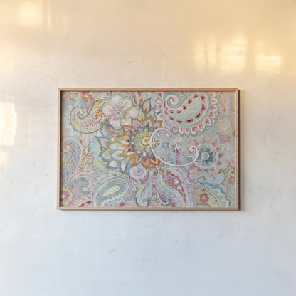 Boho Japonais Crop by Danhui Nai. shown as a paper print in a natural frame. Available as a archival giclee rolled canvas, fine art paper, or poster print. SKU 30138i.