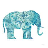 Boho Teal Elephant I by Danhui Nai. SKU 33578a. Archival Giclee Fine art print for wall decor.