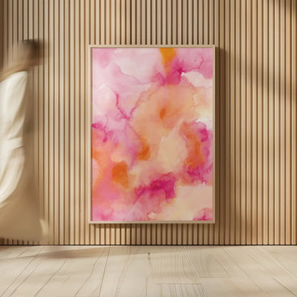 Boho Tropical Abstract I by Danhui Nai. shown as over sized large wall art. Available as an archival giclee rolled canvas, fine art paper, or poster print. SKU 72048h.