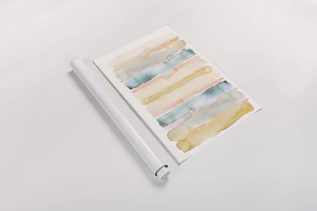 Boho Tropical Abstract II by Danhui Nai. shown as a rolled paper print. Available as archival giclee rolled canvas, fine art paper, or poster print. SKU 72049h.