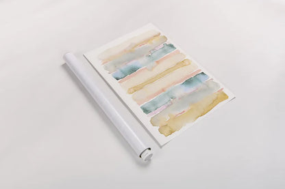 Boho Tropical Abstract II by Danhui Nai. shown as a rolled paper print. Available as archival giclee rolled canvas, fine art paper, or poster print. SKU 72049h.