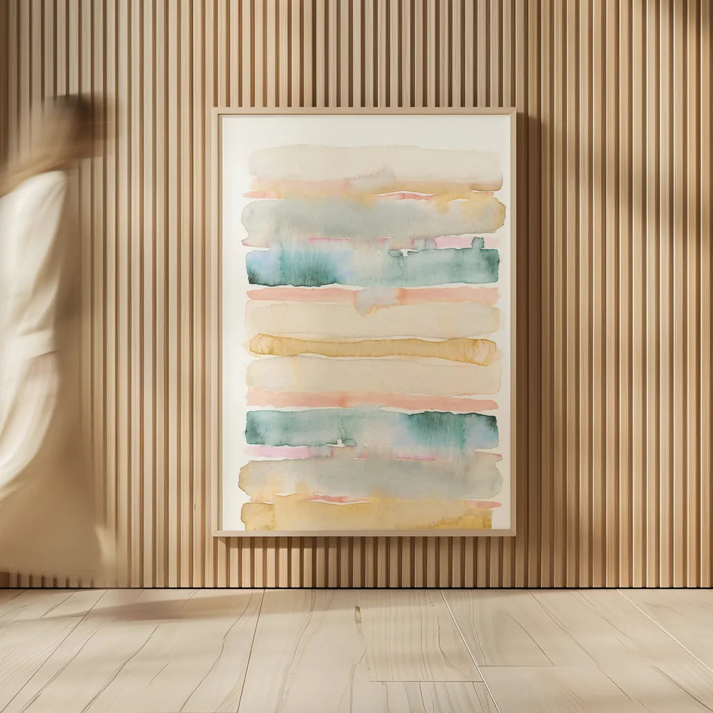 Boho Tropical Abstract II by Danhui Nai. shown as over sized large wall art. Available as an archival giclee rolled canvas, fine art paper, or poster print. SKU 72049h.