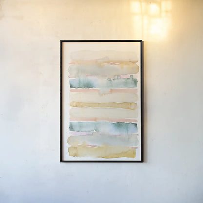 Boho Tropical Abstract II by Danhui Nai. shown as a paper print in a black flame. Available as a archival giclee rolled canvas, fine art paper, or poster print. SKU 72049h.