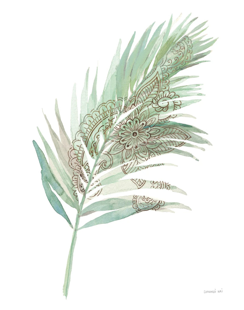Boho Tropical Leaf III Green by Danhui Nai