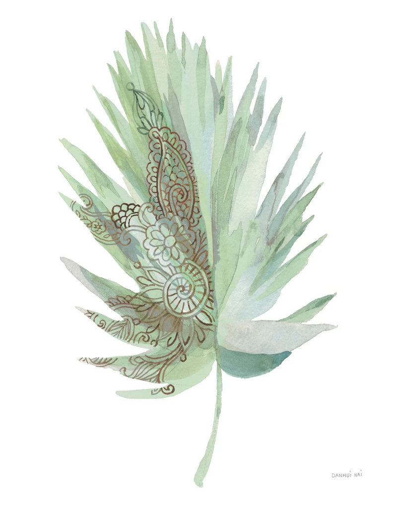 Boho Tropical Leaf IV Green by Danhui Nai