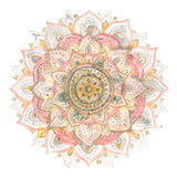Boho Tropical Mandala on White by Danhui Nai. SKU 66120a. Archival Giclee Fine art print for wall decor.