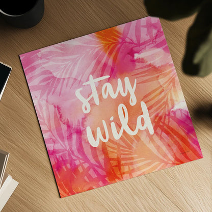 Boho Tropical Sign I by Danhui Nai. Shown as a detailed flat fine art print, highlighting archival giclee quality. Available as an archival giclee rolled canvas, fine art paper, or poster print. SKU 72050a.