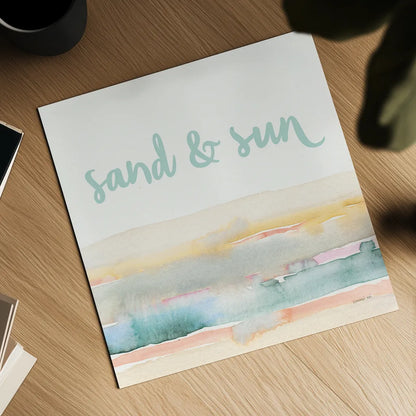 Boho Tropical Sign III by Danhui Nai. Shown as a detailed flat fine art print, highlighting archival giclee quality. Available as an archival giclee rolled canvas, fine art paper, or poster print. SKU 72052a.