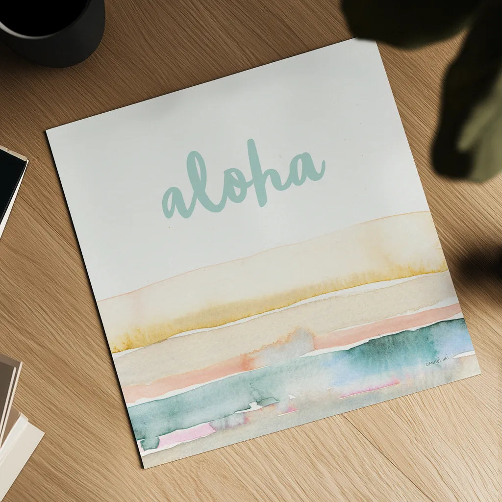 Boho Tropical Sign IV by Danhui Nai. Shown as a detailed flat fine art print, highlighting archival giclee quality. Available as an archival giclee rolled canvas, fine art paper, or poster print. SKU 72053a.