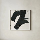 Bold Stroke II by Danhui Nai. Shown in a crisp white glass frame for a clean and minimalist style. Available as an archival giclee rolled canvas, fine art paper, or poster print. SKU 102437a.