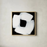 Bold Strokes by Danhui Nai. Shown in a natural wood glass frame for a timeless modern aesthetic. Available as an archival giclee rolled canvas, fine art paper, or poster print. SKU 102670a.