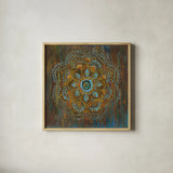 Bombay Bohemian by Danhui Nai. Shown in a natural wood glass frame for a timeless modern aesthetic. Available as an archival giclee rolled canvas, fine art paper, or poster print. SKU 28650a.