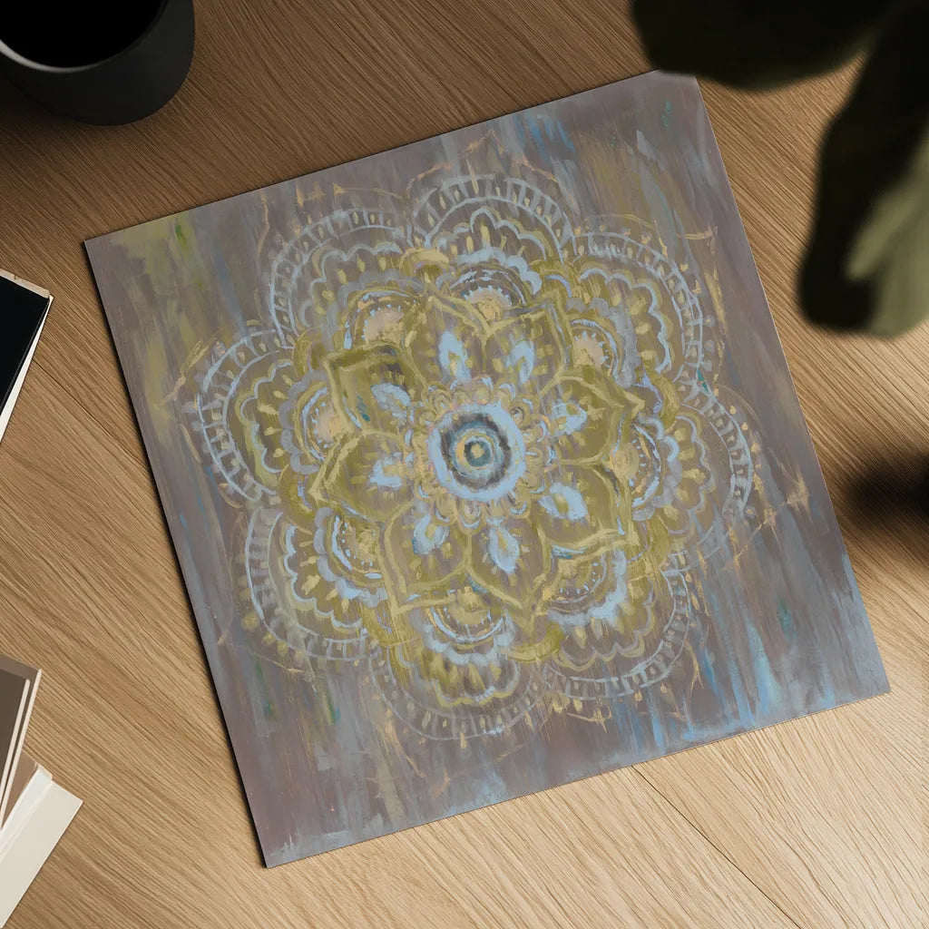 Bombay Bohemian Dark Neutral by Danhui Nai. Shown as a detailed flat fine art print, highlighting archival giclee quality. Available as an archival giclee rolled canvas, fine art paper, or poster print. SKU 37383a.