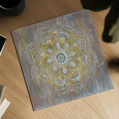 Bombay Bohemian Dark Neutral by Danhui Nai. Shown as a detailed flat fine art print, highlighting archival giclee quality. Available as an archival giclee rolled canvas, fine art paper, or poster print. SKU 37383a.