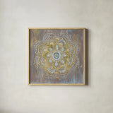 Bombay Bohemian Dark Neutral by Danhui Nai. Shown in a natural wood glass frame for a timeless modern aesthetic. Available as an archival giclee rolled canvas, fine art paper, or poster print. SKU 37383a.
