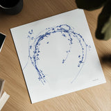 Botanical Halo I by Danhui Nai. Shown as a detailed flat fine art print, highlighting archival giclee quality. Available as an archival giclee rolled canvas, fine art paper, or poster print. SKU 85378a.