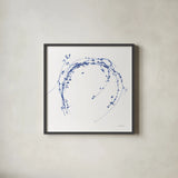 Botanical Halo I by Danhui Nai. Shown in a sleek black glass frame for a contemporary gallery look. Available as an archival giclee rolled canvas, fine art paper, or poster print. SKU 85378a.