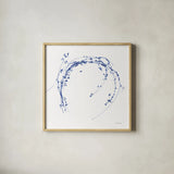 Botanical Halo I by Danhui Nai. Shown in a natural wood glass frame for a timeless modern aesthetic. Available as an archival giclee rolled canvas, fine art paper, or poster print. SKU 85378a.