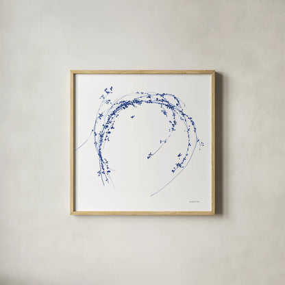Botanical Halo I by Danhui Nai. Shown in a natural wood glass frame for a timeless modern aesthetic. Available as an archival giclee rolled canvas, fine art paper, or poster print. SKU 85378a.