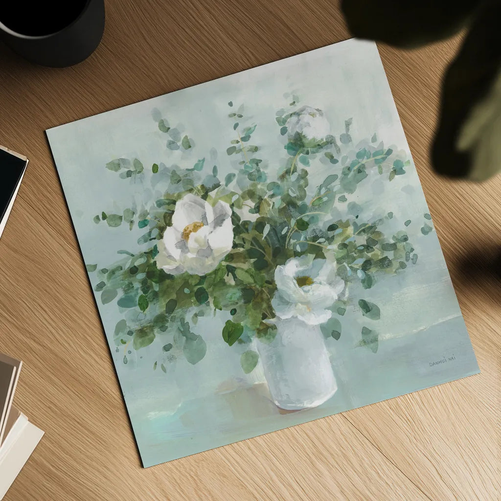Bouquet Charm Crop by Danhui Nai. Shown as a detailed flat fine art print, highlighting archival giclee quality. Available as an archival giclee rolled canvas, fine art paper, or poster print. SKU 78203a.