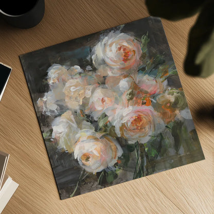 Braderie Roses by Danhui Nai. Shown as a detailed flat fine art print, highlighting archival giclee quality. Available as an archival giclee rolled canvas, fine art paper, or poster print. SKU 81097a.