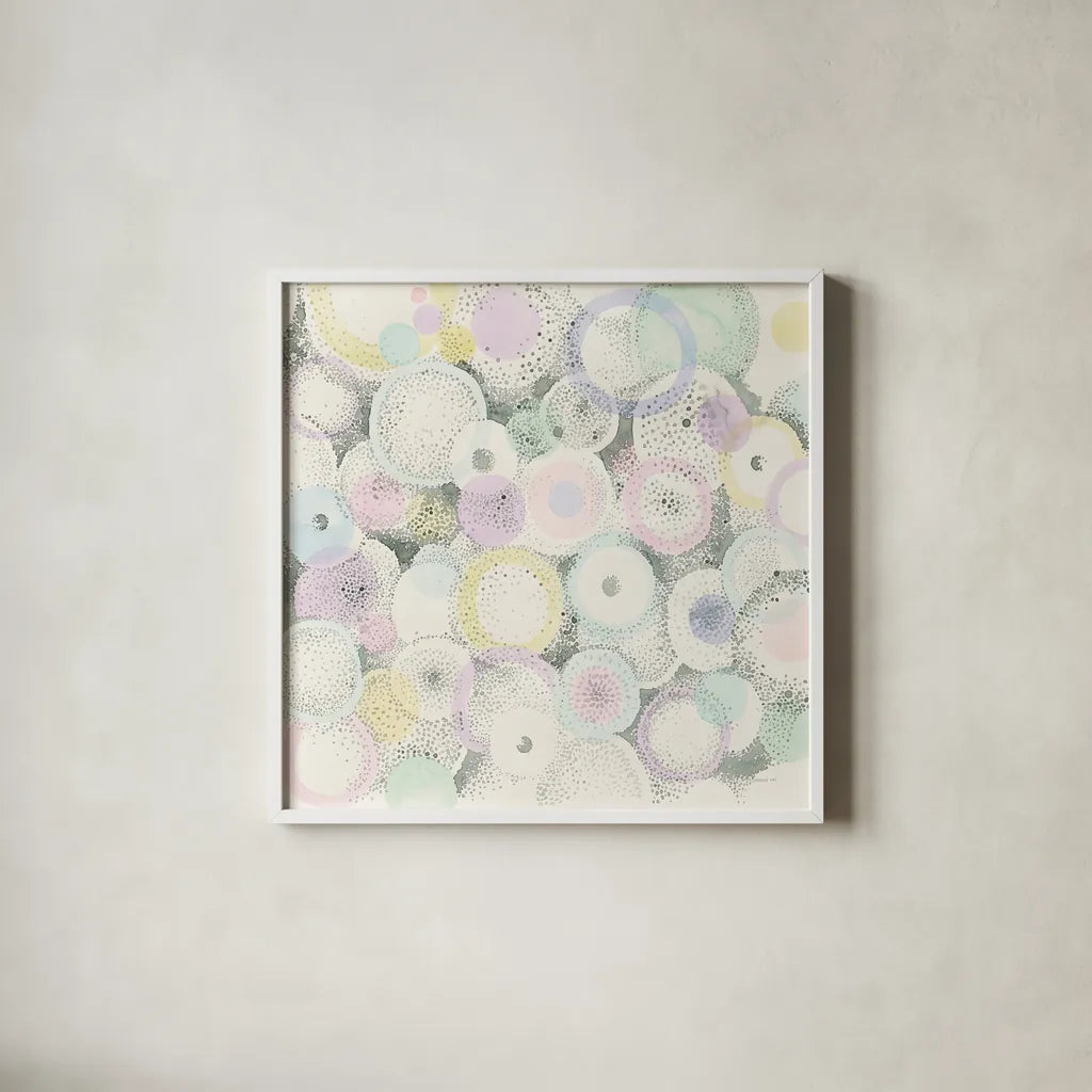 Breezes Crop by Danhui Nai. Shown in a crisp white glass frame for a clean and minimalist style. Available as an archival giclee rolled canvas, fine art paper, or poster print. SKU 37300a.