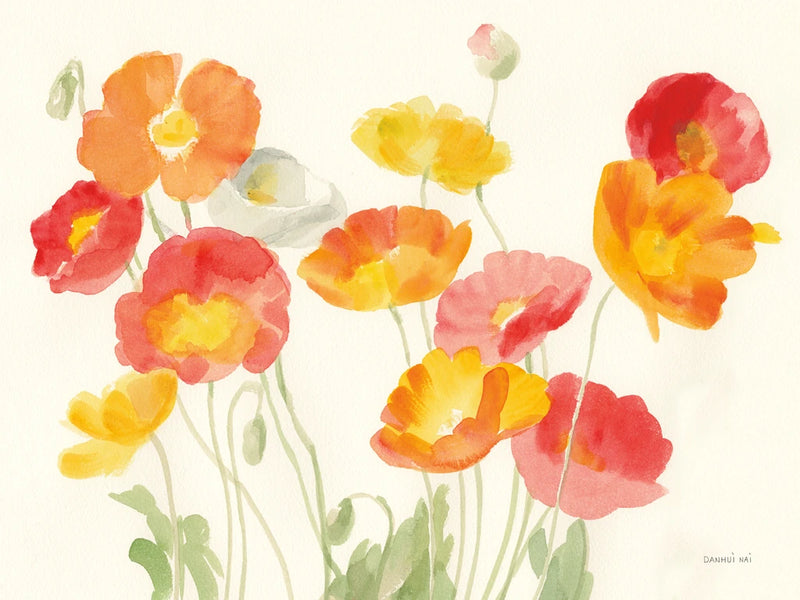 Bright Poppies II by Danhui Nai