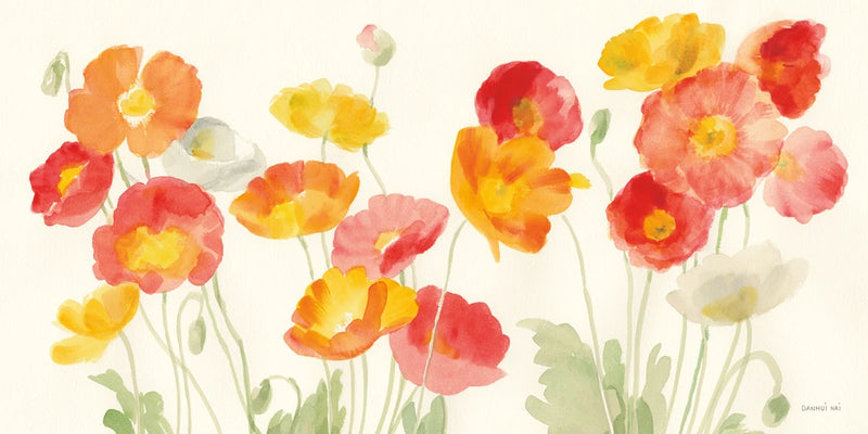 Bright Poppies III by Danhui Nai