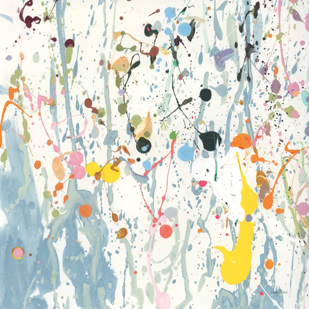 Bright Splatter by Danhui Nai. SKU 96936a. Archival Giclee Fine art print for wall decor.