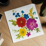 Brilliant Blooms II by Danhui Nai. Shown as a detailed flat fine art print, highlighting archival giclee quality. Available as an archival giclee rolled canvas, fine art paper, or poster print. SKU 90706a.