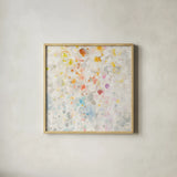 Bubbling Up by Danhui Nai. Shown in a natural wood glass frame for a timeless modern aesthetic. Available as an archival giclee rolled canvas, fine art paper, or poster print. SKU 75714a.