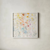 Bubbling Up by Danhui Nai. Shown in a crisp white glass frame for a clean and minimalist style. Available as an archival giclee rolled canvas, fine art paper, or poster print. SKU 75714a.