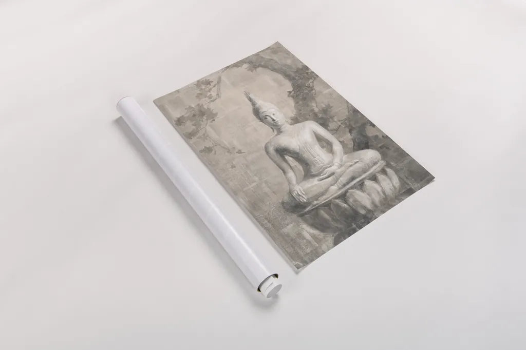 Buddha Neutral by Danhui Nai. shown as a rolled paper print. Available as archival giclee rolled canvas, fine art paper, or poster print. SKU 27193h.