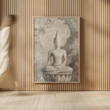 Buddha Neutral by Danhui Nai. shown as over sized large wall art. Available as an archival giclee rolled canvas, fine art paper, or poster print. SKU 27193h.