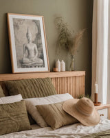 Buddha Neutral by Danhui Nai. shown as a paper print in a natural frame. Available as a archival giclee rolled canvas, fine art paper, or poster print. SKU 27193h.