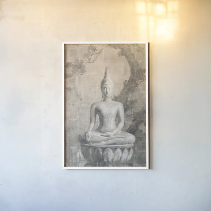 Buddha Neutral by Danhui Nai. shown as a paper print in a white frame. Available as a archival giclee rolled canvas, fine art paper, or poster print. SKU 27193h.