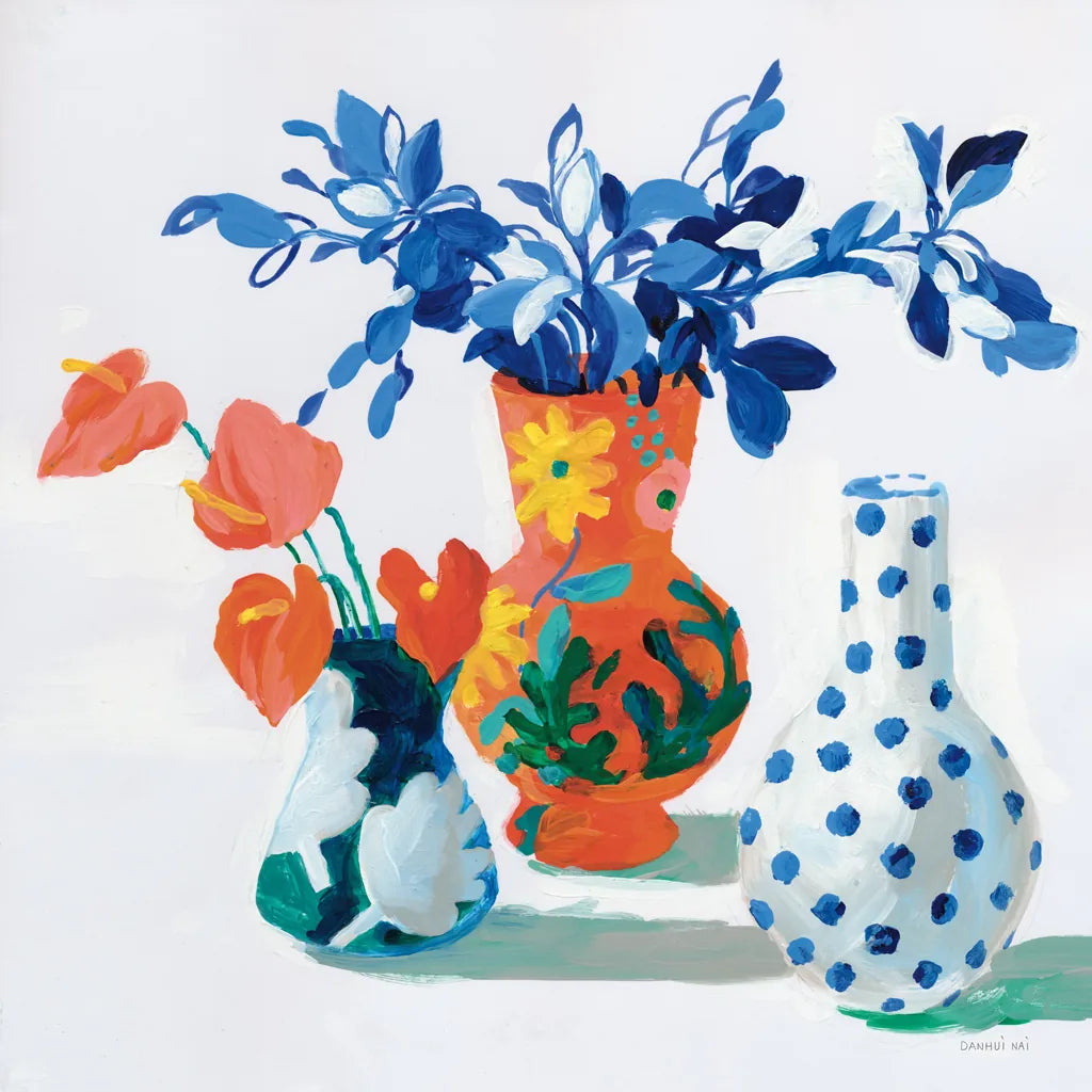 Bungalow Vases by Danhui Nai. SKU 79281a. Archival Giclee Fine art print for wall decor.