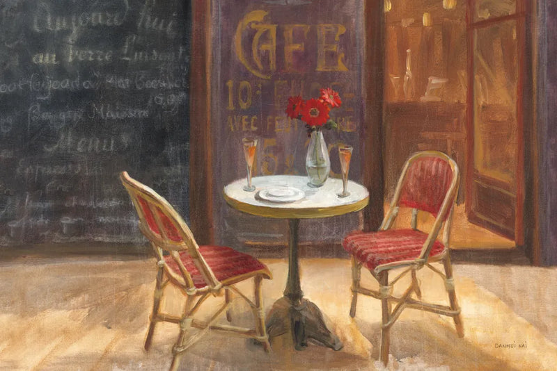 Cafe a Deux by Danhui Nai. SKU 12348i. Archival Giclee Fine art print for wall decor.