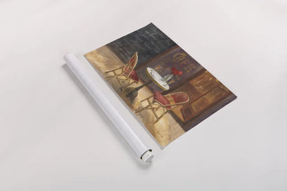 Cafe a Deux by Danhui Nai. shown as a rolled paper print. Available as archival giclee rolled canvas, fine art paper, or poster print. SKU 12348i.